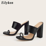 Clip Toe Block Heels