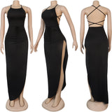 Sheba Assymetric Backless Maxi Dresses